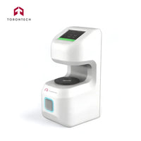 A white portable haze meter with a digital display and a blue touchscreen interface, branded with 'ToronHaze'.