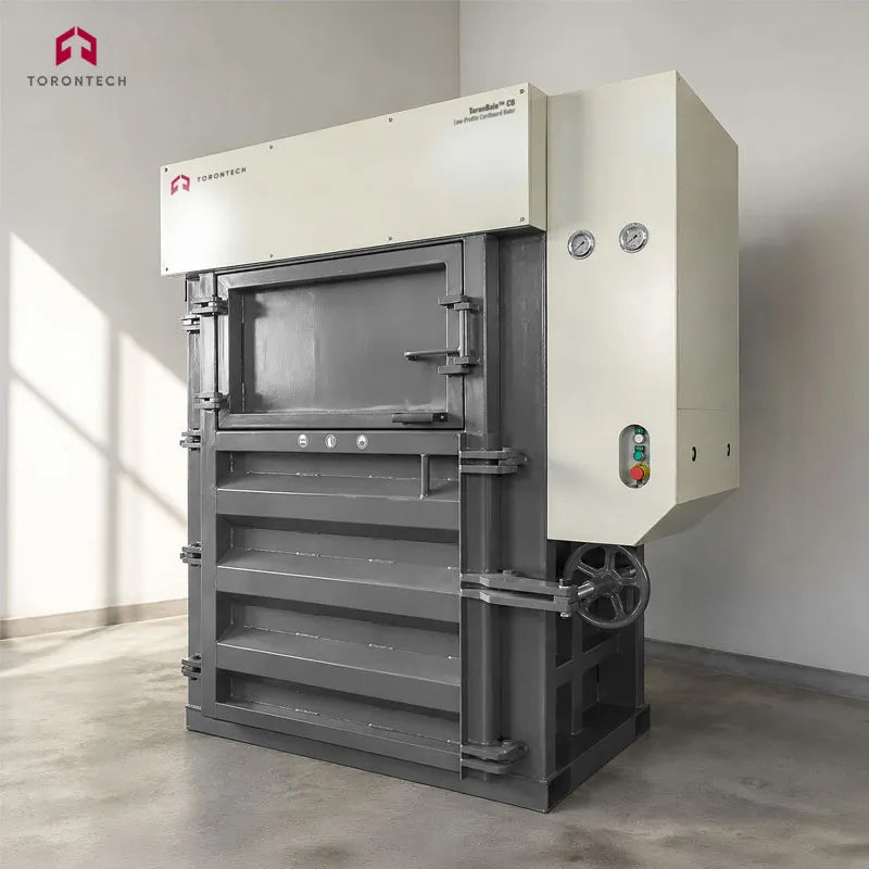 Low-Profile Cardboard Baler